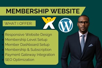 build woocommerce subscription website, wix and squarespace membership website
