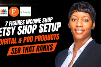 setup etsy shop, etsy seo listing, etsy digital product, etsy print on demand