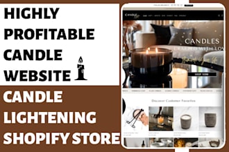 design candle website candle shopify store candle dropshipping store