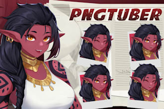 design pngtuber model pngtuber avatar chibi png tuber custom streaming avatar