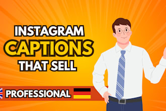 write instagram captions in german or english for coaches