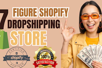 create shopify store or design, redesign shopify dropshipping website