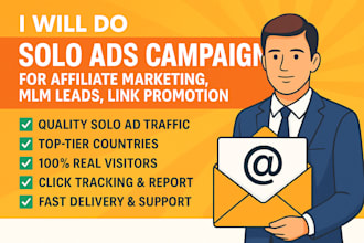 guarantee 25000x affiliate website clicks targeted solo ads campaign