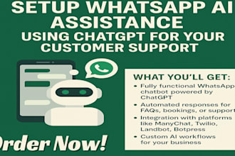 setup whatsapp ai assistance using chatgpt for your customer support ai chatbot