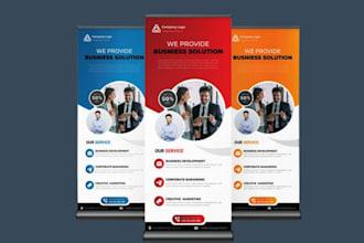design a professional retractable banner design, roll up banner  for your brand