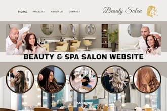 make hair extensions, eyelash, beauty salon, spa website