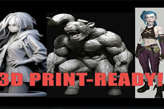 create a 3d modelling 3d printing 3d sculpting chatacter model 3d scanning