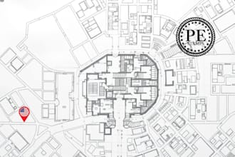 draw stamp architectural drawing engineering drawing floor plan for city