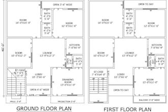 draft architectural projects, floor plan, blueprint, site plan using autocad