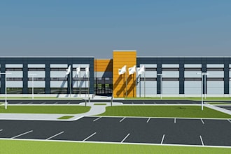 building exterior render 3d architecture rendering of house warehouse commerce