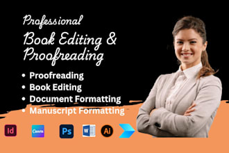proofread, edit, copy your book, story,novel, microsoft word document formatting