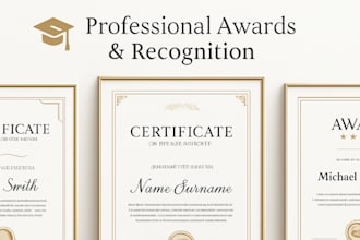 design professional certificates and awards for your business or event
