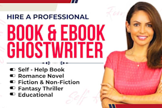 be your self help ghostwriter, romance ghostwriter, fiction book kdp ghostwriter