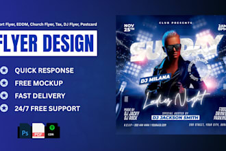 quickly design sport flyer eddm church flyer tax dj flyer postcard in 6 hrs