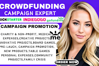 do crowdfunding campaign creation promotion on kickstarter gofundme indiegogo