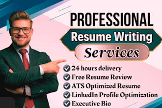do professional ats optimized resume cover letter and  linkedin