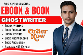 be KDP ebook writer, book editor, non fiction ebook, self help and ghostwriting
