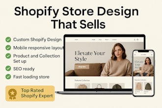 build or redesign shopify store for high sales and conversions
