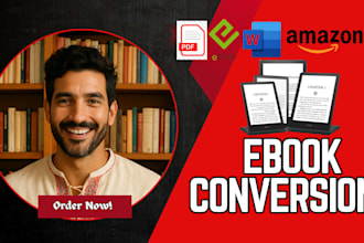 format and convert ebook from pdf, word indesign to epub book cover paperback