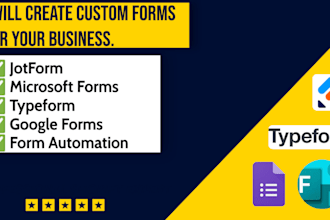 create custom forms using jotform, microsoft forms, typeform , or google forms