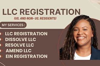do US llc registration, dissolve llc, ein number, reinstate llc, amend llc
