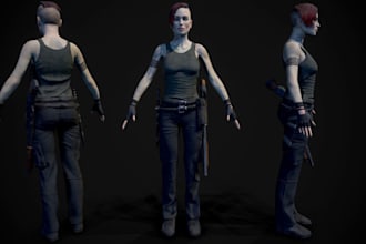 model 3d realistic character,meta human game character,dex 3d,unreal engine5