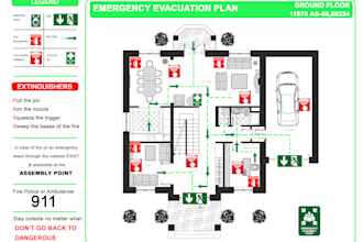 create professional fire evacuation plan and fire safety plan