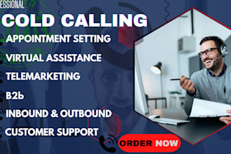 do cold calling, set appointments for you, virtual assistant and telemarketing