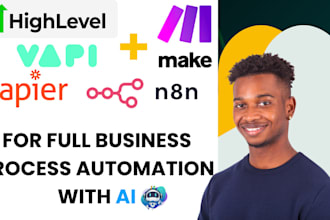 gohighlevel CRM ai agent n8n vapi ai make com clay com automation workflows