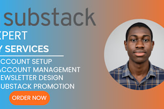 substack account setup,create post, and editable newsletter template