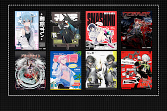 make anime style poster or wallpaper design