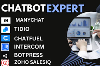 ai chatbot for social media platforms, website using manychat, tidio, chatfuel