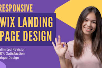 design a custom wix landing page with responsive layout