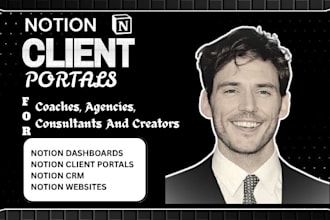 setup a notion client portal for coaching, notion CRM custom notion template