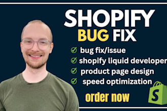 expert shopify developer for custom code bug fix customization
