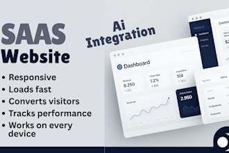 develop custom saas website, ai saas software, web app, saas developer,  ai bot