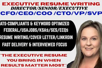 write an executive resume ,federal resume ,ats resume ,resume writing