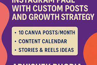 manage your instagram page with custom content and growth strategy