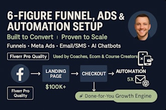 build high converting 6 figure sales funnel paid ads for shopify brands coaches