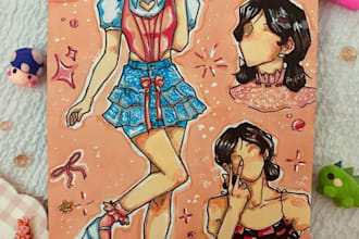 draw traditional character art and fanart