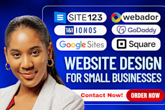 create small business website with godaddy site123  ionos  google sites square