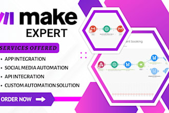 setup make com automation, made com, make com scenario, make com automation