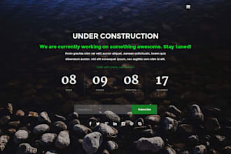 give you a amazing coming soon,under construction page