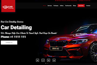 build car detailing website car wash website auto detailing car repair website