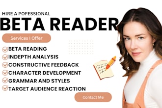 be your romance fantasy beta reader proofreader and developmental editor