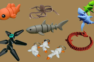 design 3d articulated toy model, bjd flexi toy model, 3d flexi animal model