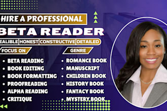 beta read, proofread romance, history, self help, provide feedback, nonfiction