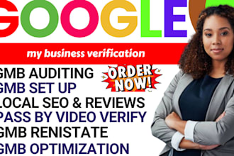 do google my business profile verification, gmb set up and fix suspended gmb