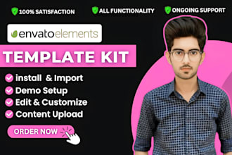 install and customize themeforest envato wordpress theme or template kit