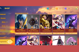 design immersive game UI UX for mobile and PC platforms